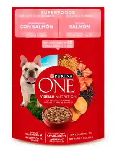 Purina® One® Super Nutrientes Salmón Adultos Y Cachorros 85 G