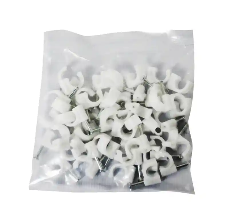 Grapas U Para Cable Diametro 12mm Bolsa Aprox 30 Unidades Blanco