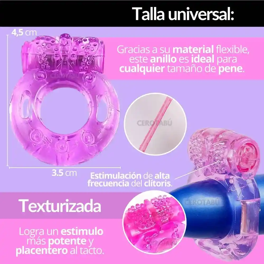 Kit Esposas + Pirinola Erótica + Anillo Para Pene Vibrador