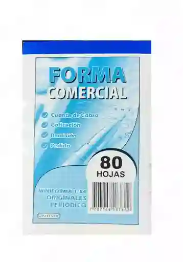 Facturero Pequeño Forma Comercial 1/68 Periódico X80 Hojas