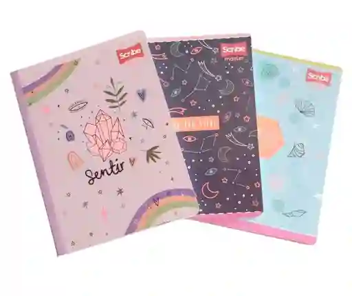 Cuaderno Cosido 100 Hojas Cuadriculado Scribe Grande Mujer Niña