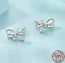 Aretes Topos Moño Para Niña O Mujer Fabricados En Plata 925