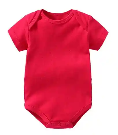 Body Basico Bebe Rojo - Talla 12-18 Algodon