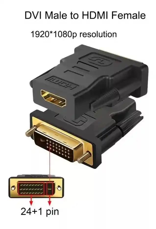 Adaptador Convertidor Dvi Macho A Hdmi Hembra (24+1)