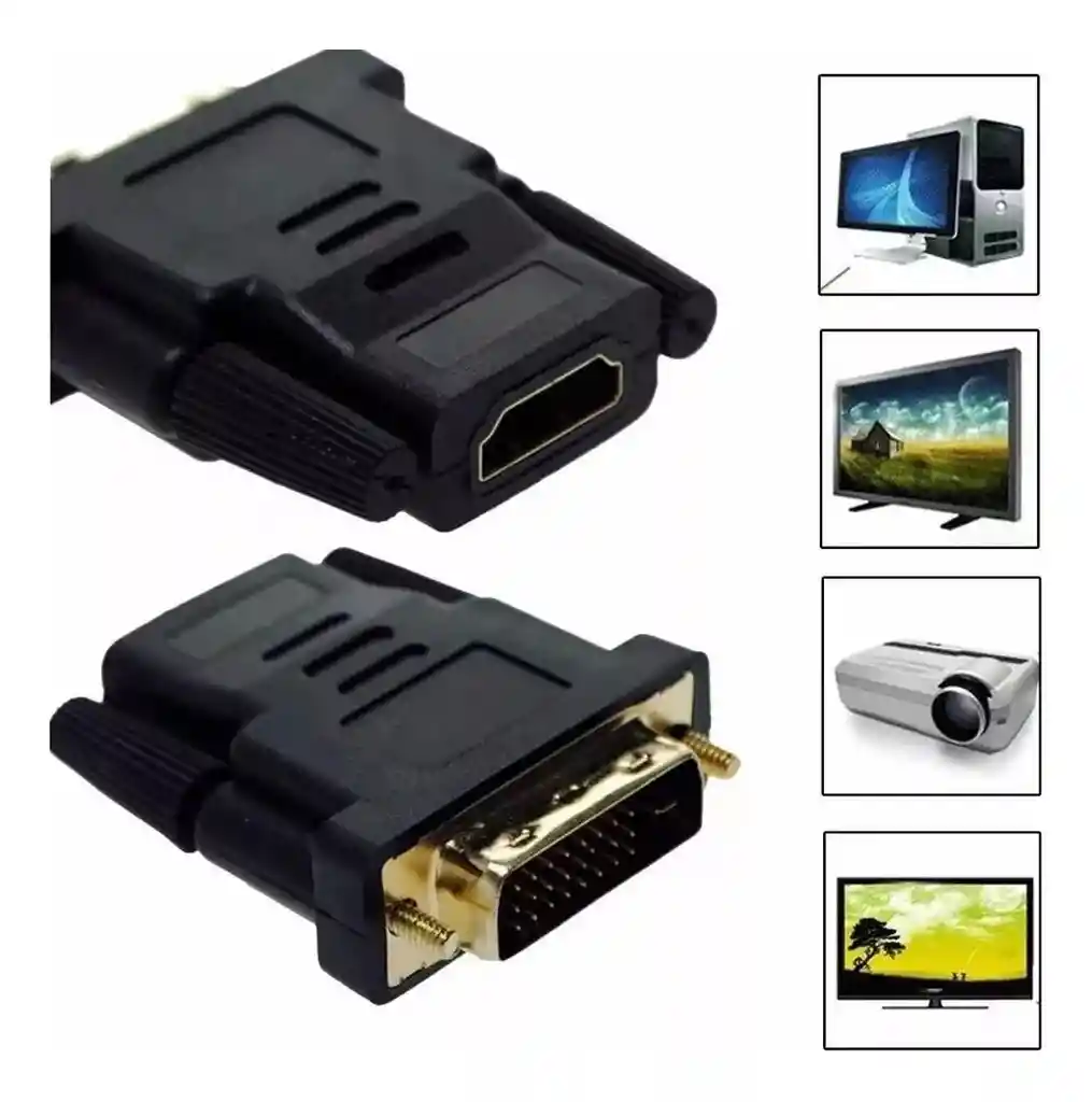 Adaptador Convertidor Dvi Macho A Hdmi Hembra (24+1)