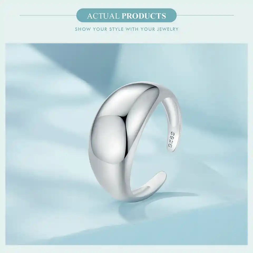 Anillo Para Mujer Ajustable Halo Fabricado En Plata 925