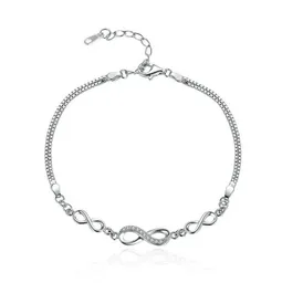 Pulsera Amor Infinito Zircones Para Mujer En Plata 925
