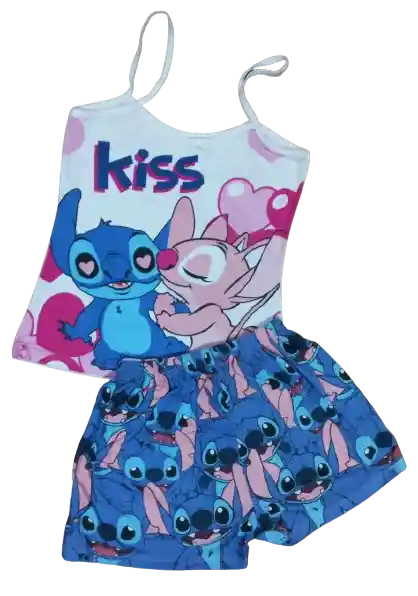 Pijama Short Stitch - Piel De Durazno