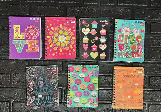 Cuaderno Argollado Linea Dama 100h Pequeño Cod.a95