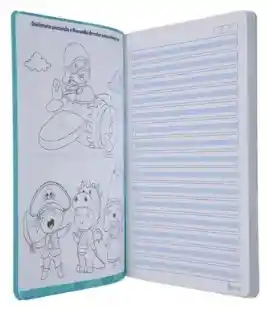 Cuaderno Cosido Ferrocarril Doble Linea Tipo D Niña Norma X 100 Hojas Plastificado Con Stickers