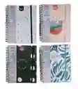 Cuaderno Argollado Cuadriculado Mujer 7 Materias Kiut Motivacional Con Stickers