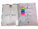 Cuaderno Argollado Cuadriculado Mujer 7 Materias Kiut Motivacional Con Stickers