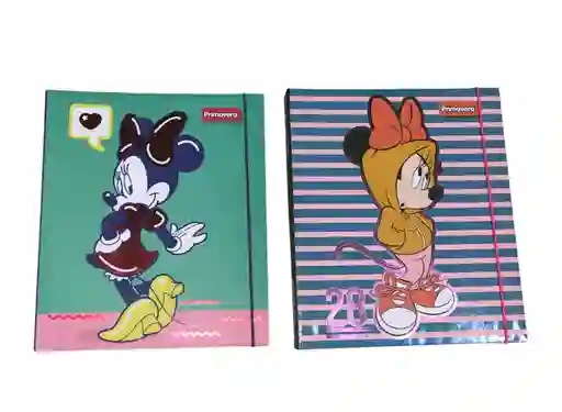 Folder Pasta Dura Con Caucho Primavera Disney Mujer