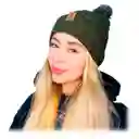 Gorro Pompon Bola Unisex Fashion Frío En Lana Fina Verde Musgo