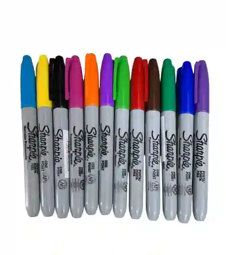 Marcador Sharpie Sanford Colores Tradicionales Surtidos Caja X12 Unidades