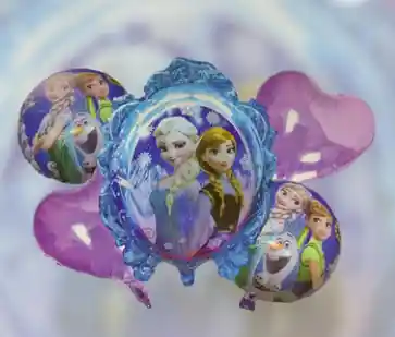 Bouquet Globo Bomba Personaje Infantil Frozen X5