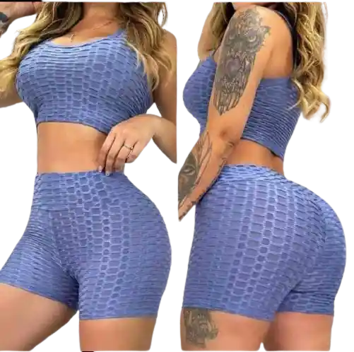 Conjunto Deportivo Push Up, Gris Azulado Talla Unica