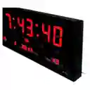 Reloj Pared Digital Led Alarma Calendario 36cm Temp + Fecha Negro Ref 3615