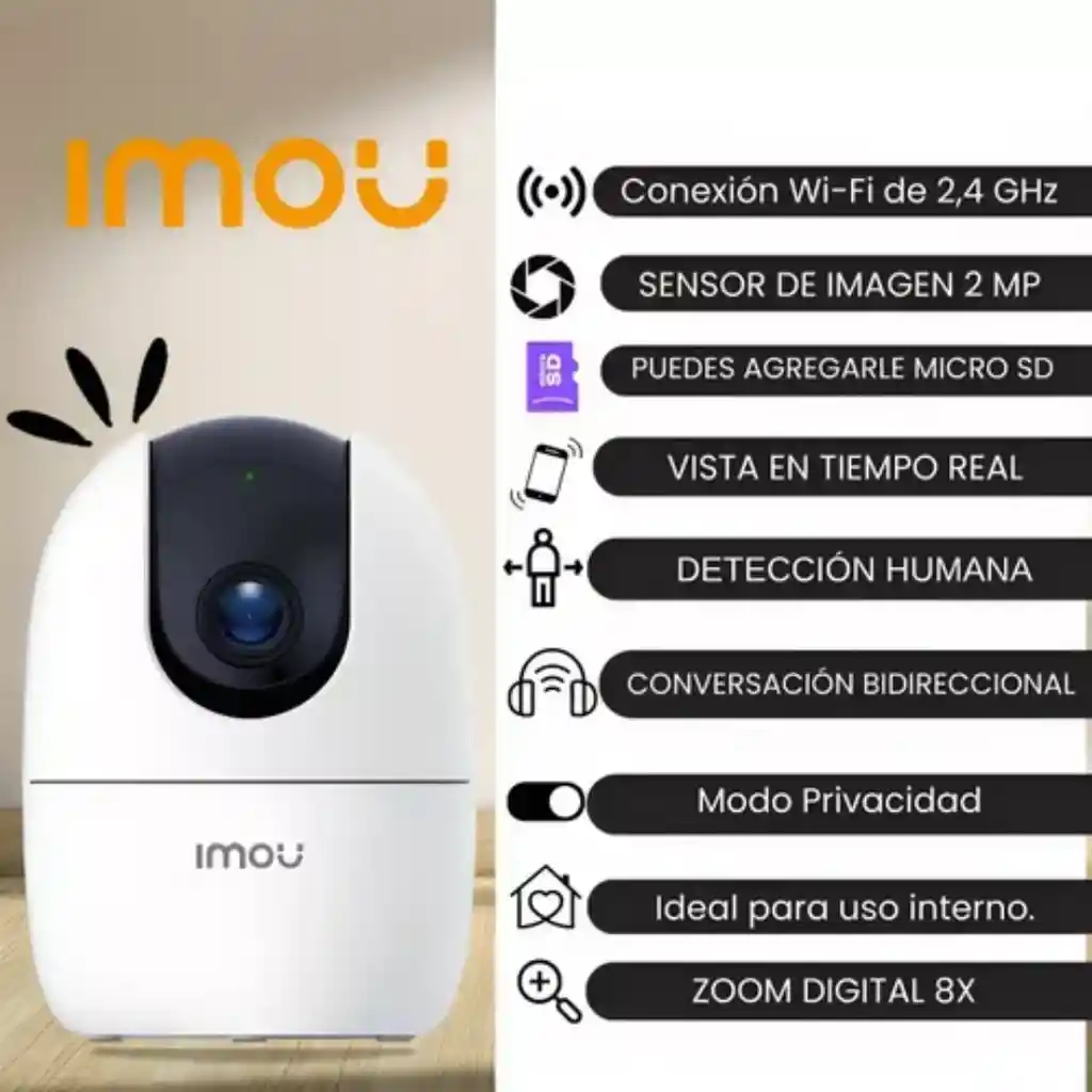 Cámara Seguridad Imou Ranger 2 Wifi Full Hd Visión Nocturna