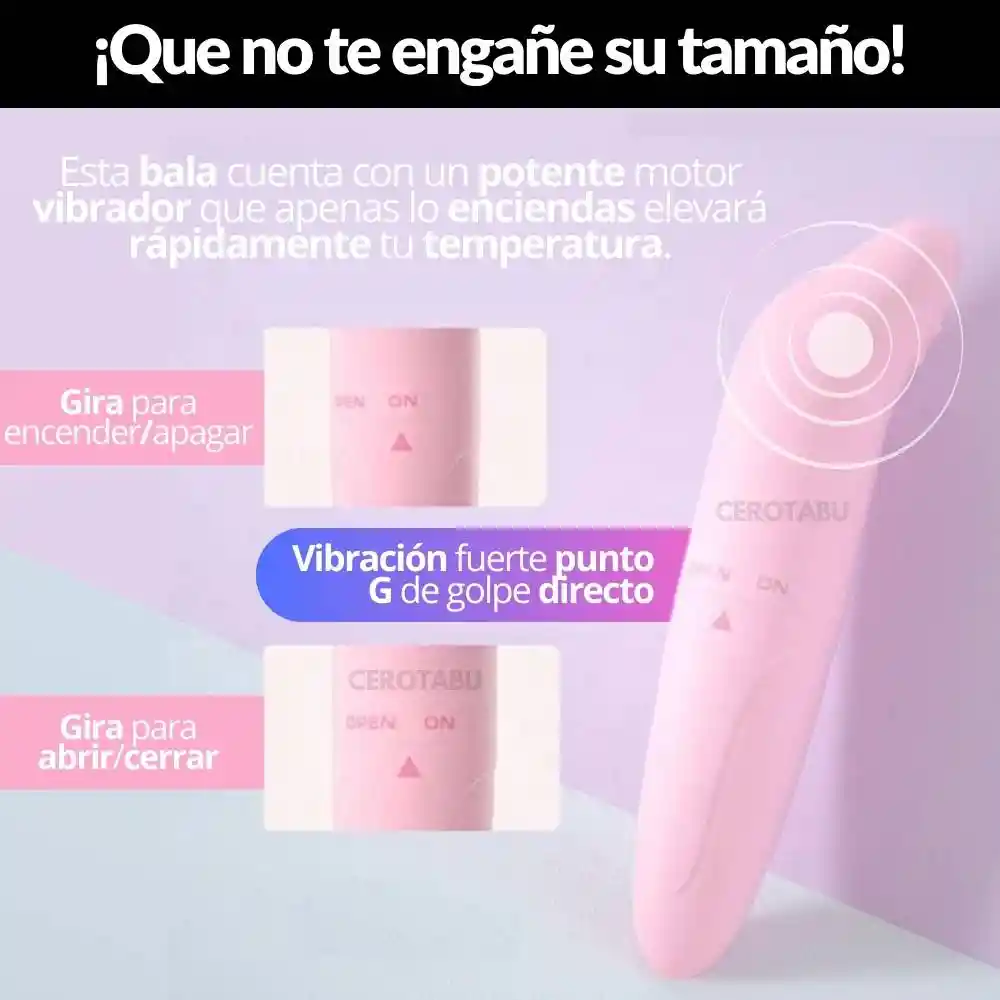 Kit Bala Vibradora + Lubricante Multiorgasmos + Feromonas Concentradas.