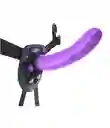 Arnés Con Dildo Incluido Y Correas Graduables Morado