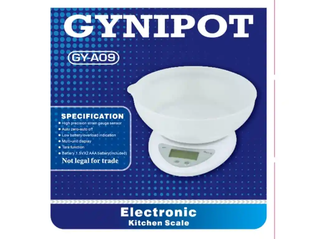 Gramera Digital Con Taza 5kg Gynipot Gy-a09