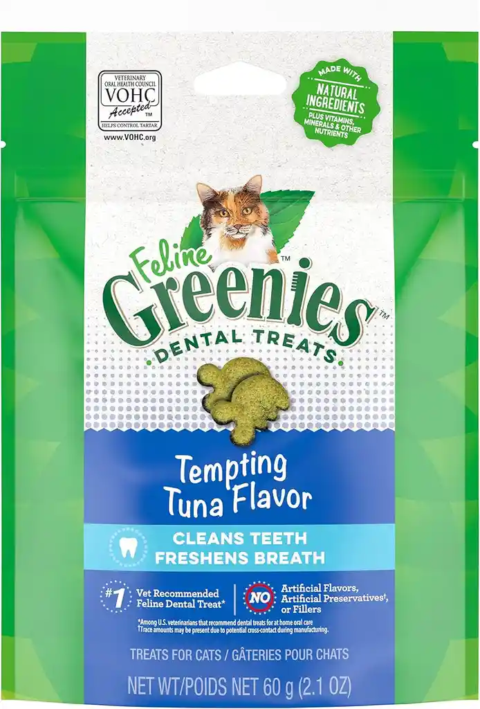 Greenies Golosina Cuidadodental Gatos Atun