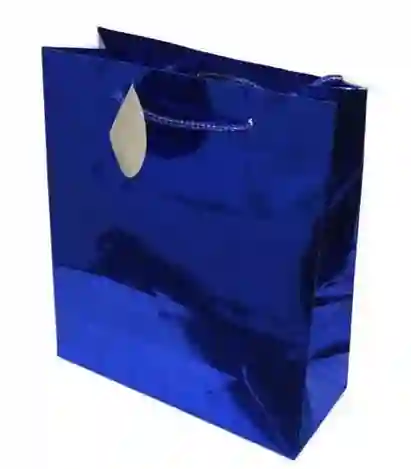 Bolsa Regalo Metal Color Azul Talla L (32x26cm) Primavera