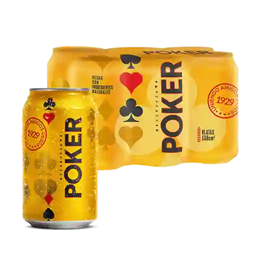 Cerveza Poker Lata 330ml Sixpack