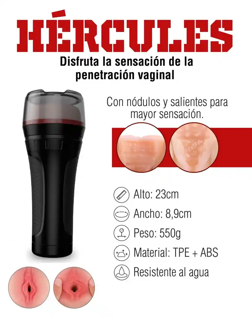 Masturbador Masculino Hercules Flesh Shande