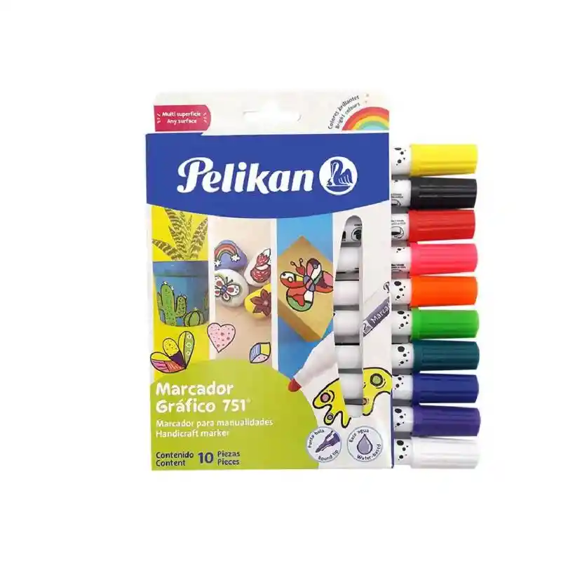 Marcador Grafico 751 Pelikan X 10 Unid