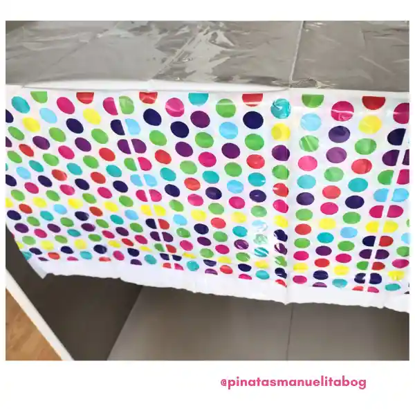 Mantel Plástico Polka Dots Multicolor