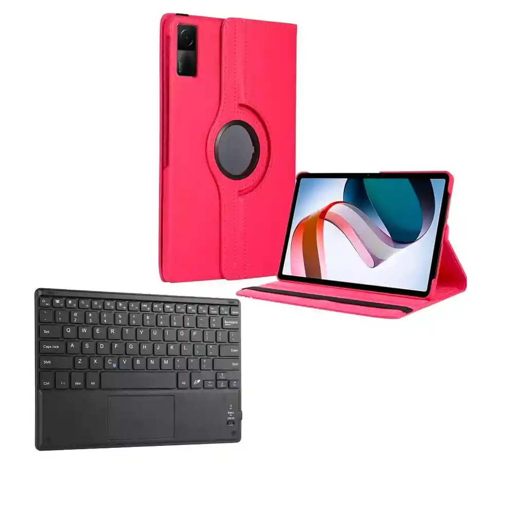 Estuche 360 + Teclado (mouse) Para Tablet Redmi Pad Se 11 Fucsia