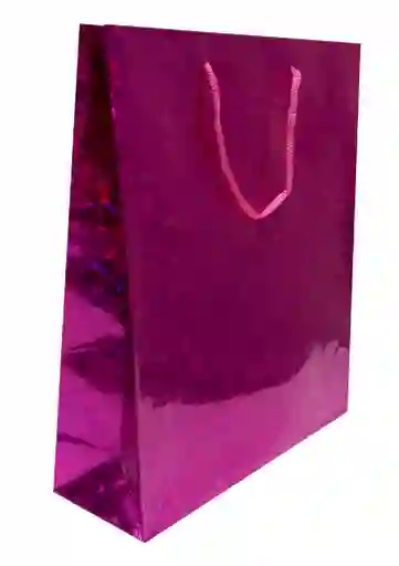 Bolsa Regalo Metal Color Fucsia Jumbo-45cm X 33cm Primavera