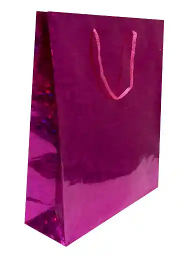 Bolsa Regalo Metal Color Fucsia Jumbo-45cm X 33cm Primavera