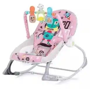 Silla Mecedora Vibradora Crece Conmigo Bebe 68148 Rosado Robot