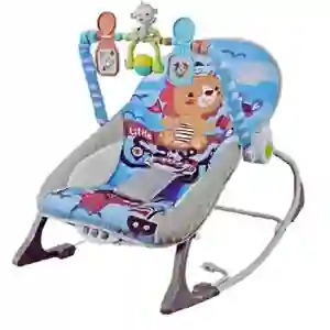 Silla Mecedora Vibradora Crece Conmigo Bebe 68149 Azul Acero