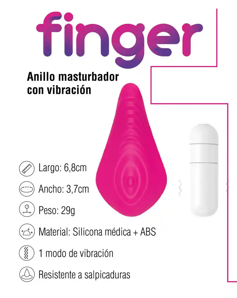 Anillo Con Vibración Finger Pink