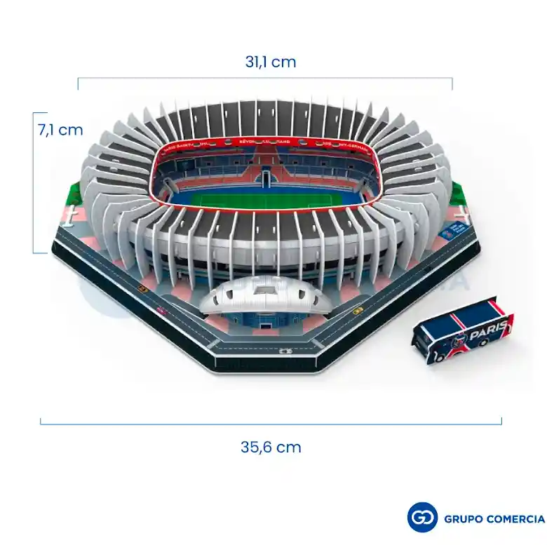 Rompecabezas Estadio 3d Parque De Los Príncipes 154 Piezas