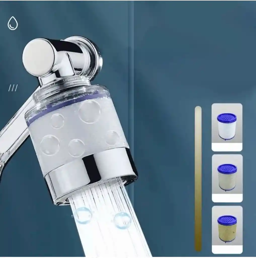Extensor De Grifo Plástico Con Filtro Purificador Anti Salpicaduras
