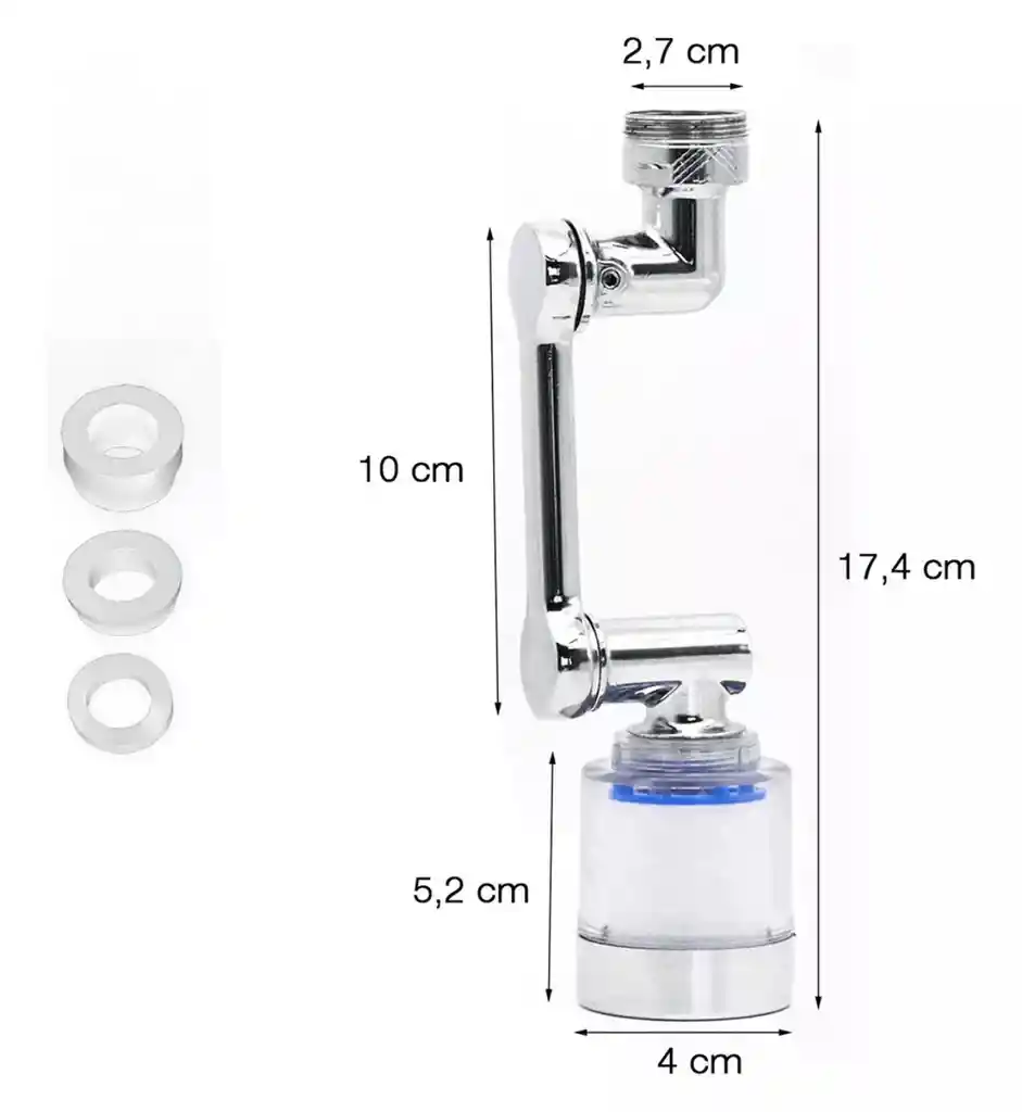 Extensor De Grifo Plástico Con Filtro Purificador Anti Salpicaduras