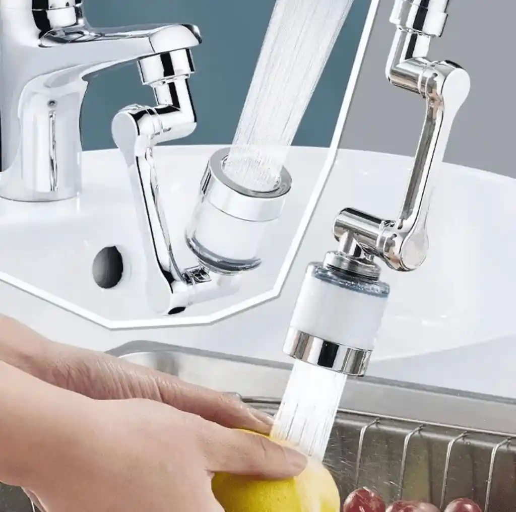 Extensor De Grifo Plástico Con Filtro Purificador Anti Salpicaduras