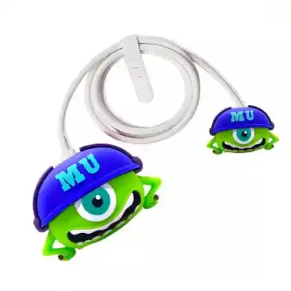 Kit Protector Funda Mike Wazowski Forro Cargador Iphone 20w