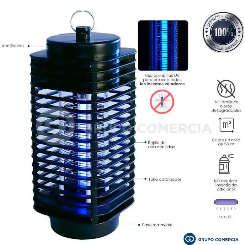 Lampara Eléctrica Mata Mosquitos Zancudos No Toxico