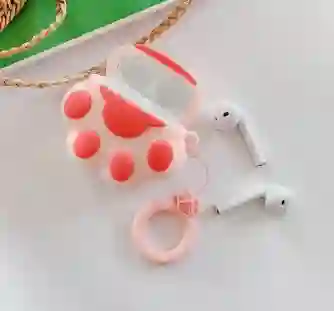 Funda Protector Forro Audífonos Airpods Pro 2 Apple Garra Huella De Gato