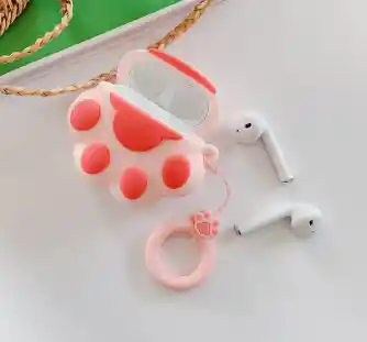 Funda Protector Forro Audífonos Airpods Pro 2 Apple Garra Huella De Gato