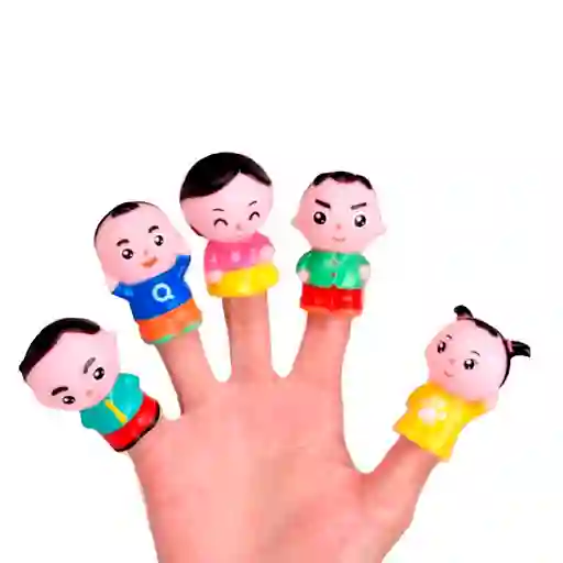 Títeres Marionetas Dedos Muñecos Familia Finger Puppet X5