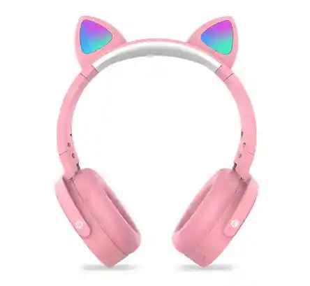 Diadema Bluetooth Orejas De Gato Pop It Rosado