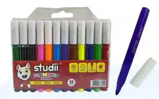 Plumones Jumbo Studii X 12