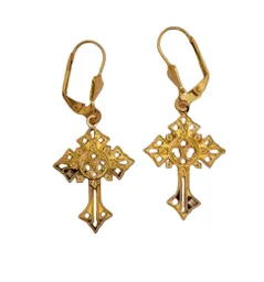 Aretes Con Cruces En Acero